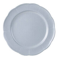 Beautiful Scallop Stoneware Dinnerware 12 Piece Set Cornflower Blue by Drew Barrymore