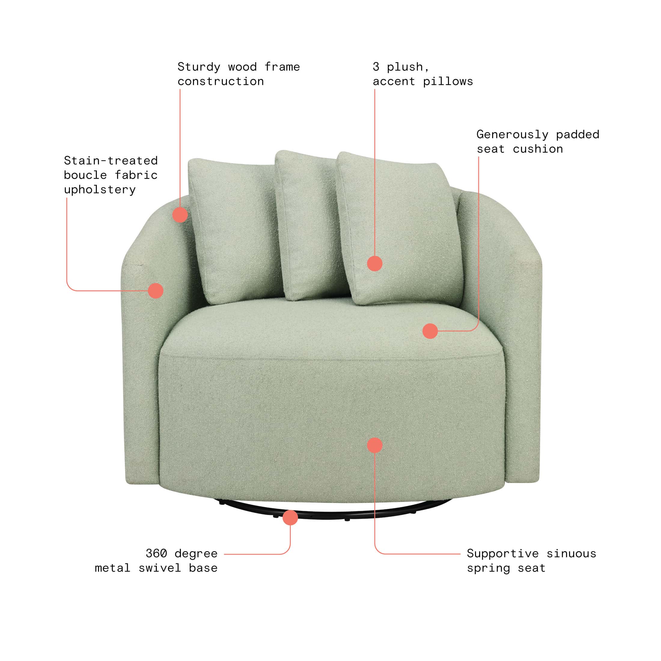 Beautiful Drew Chair by Drew Barrymore, Sage