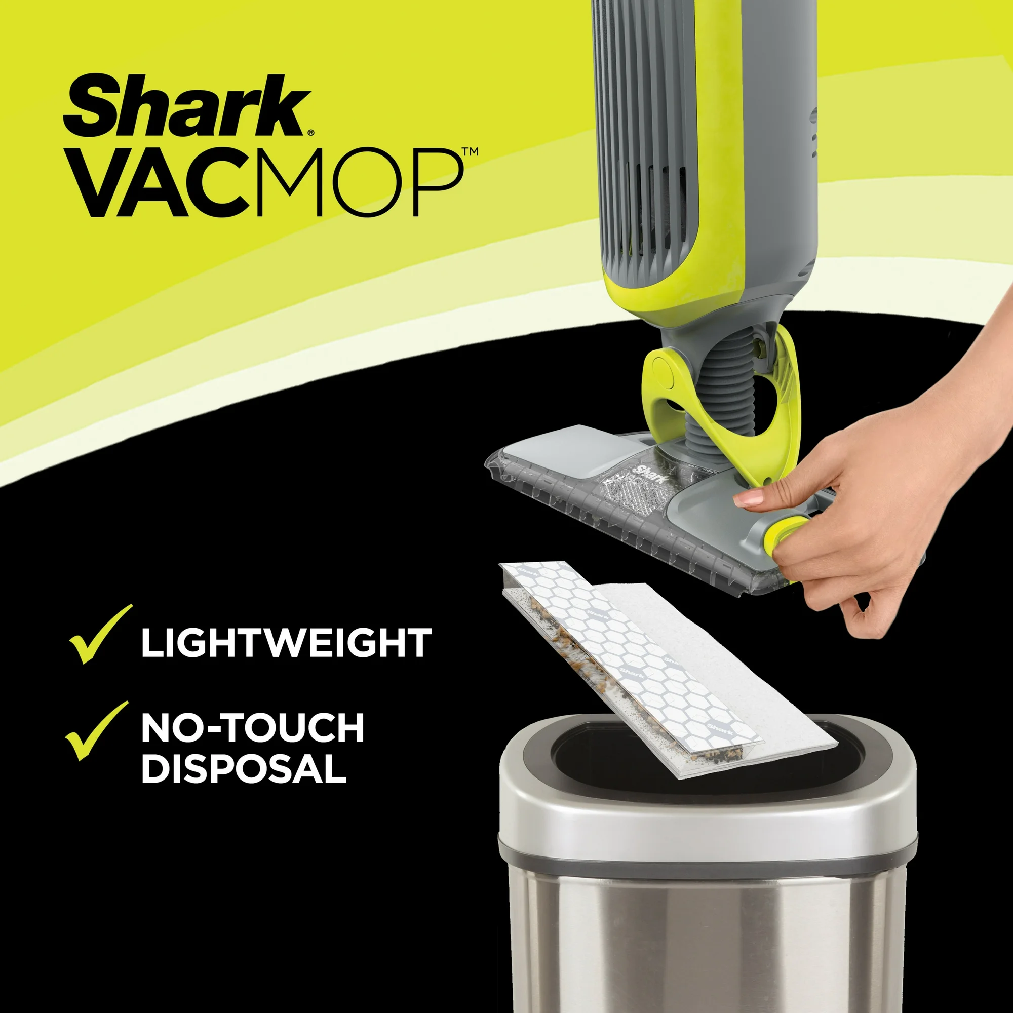 Shark VACMOP Cordless Hard Floor Vacuum Mop with Disposable VACMOP Pad VM200P12