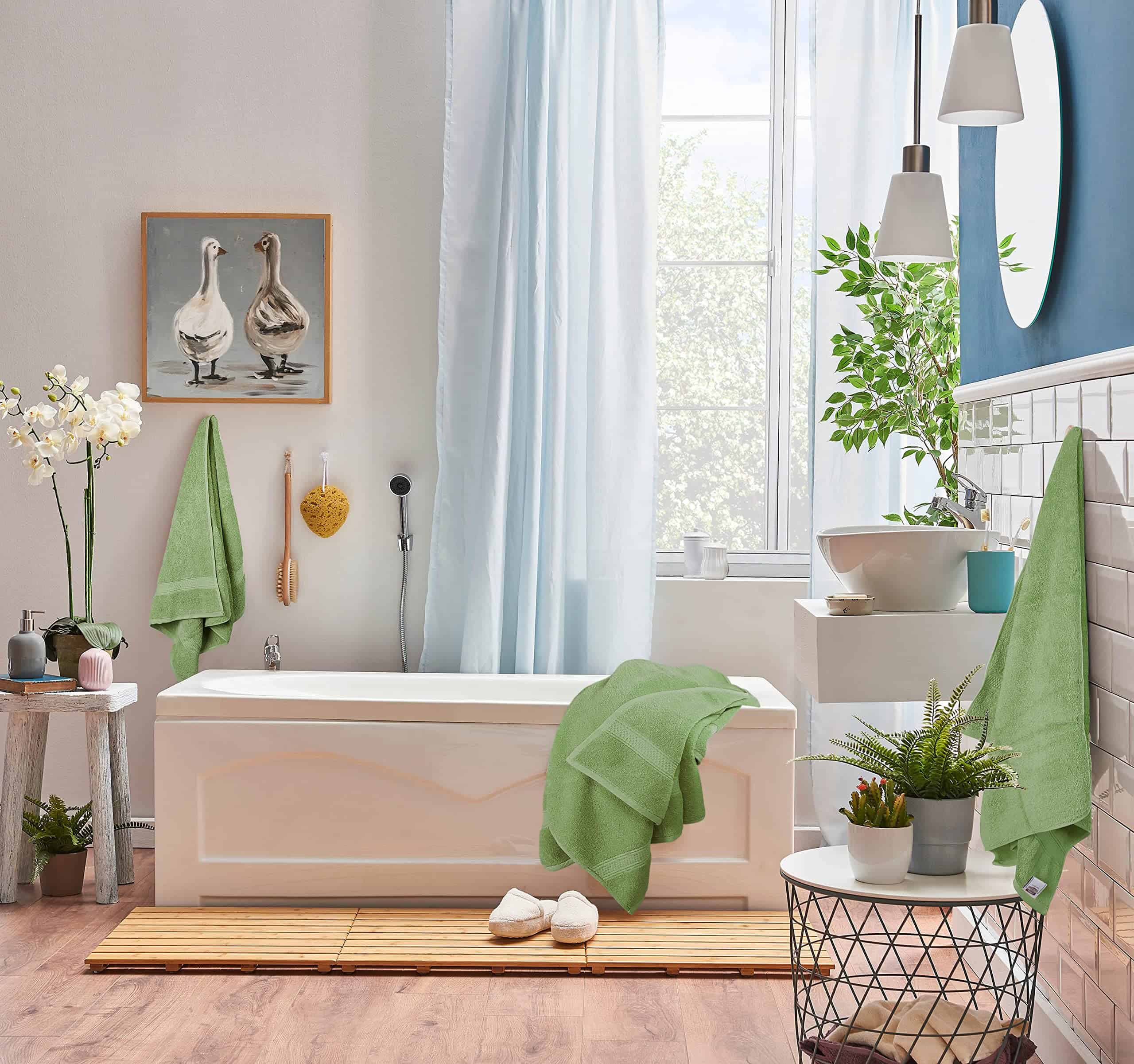 Utopia Towels 8-Piece Premium Towel Set, 2 Bath Towels, 2 Hand Towels, and 4 Wash Clothsm, Sage Green
