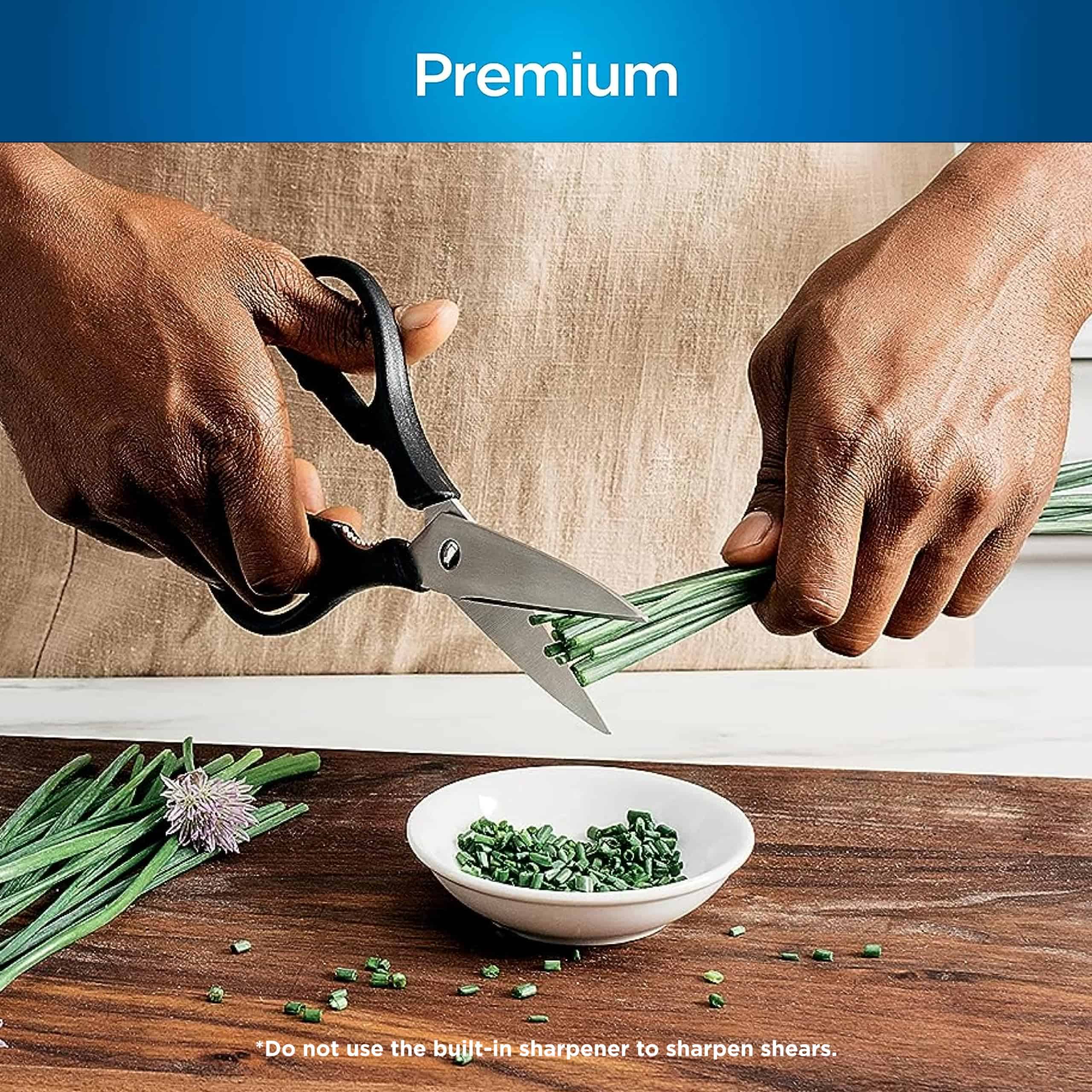 Ninja K52015 Foodi NeverDull 15 Piece Premium Knife System, Wood Series Block, German Stainless Steel