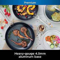 Ninja C30026 Foodi NeverStick Premium 10.25 Inch Fry Pan, Hard-Anodized, Nonstick, Durable & Oven Safe to 500°F, Slate Grey