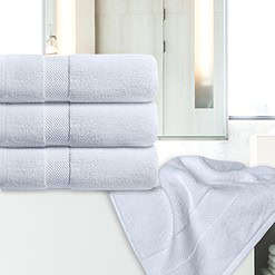 White Classic Luxury Bath Towels Set of 4 Large - 700 GSM Cotton Ultra Soft Bath Towels 27x54, Plush Shower Towels, White