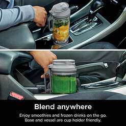 Ninja BC251SL Blast Max, Portable Blender, Twist & Go, Personal Blender, 3 Programs, Cordless, 22 oz removable Vessel, Silver