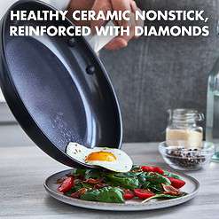 GreenPan Chatham Black Prime Midnight Hard Anodized Healthy Ceramic Nonstick 11 Piece Cookware Pots and Pans Set, Black