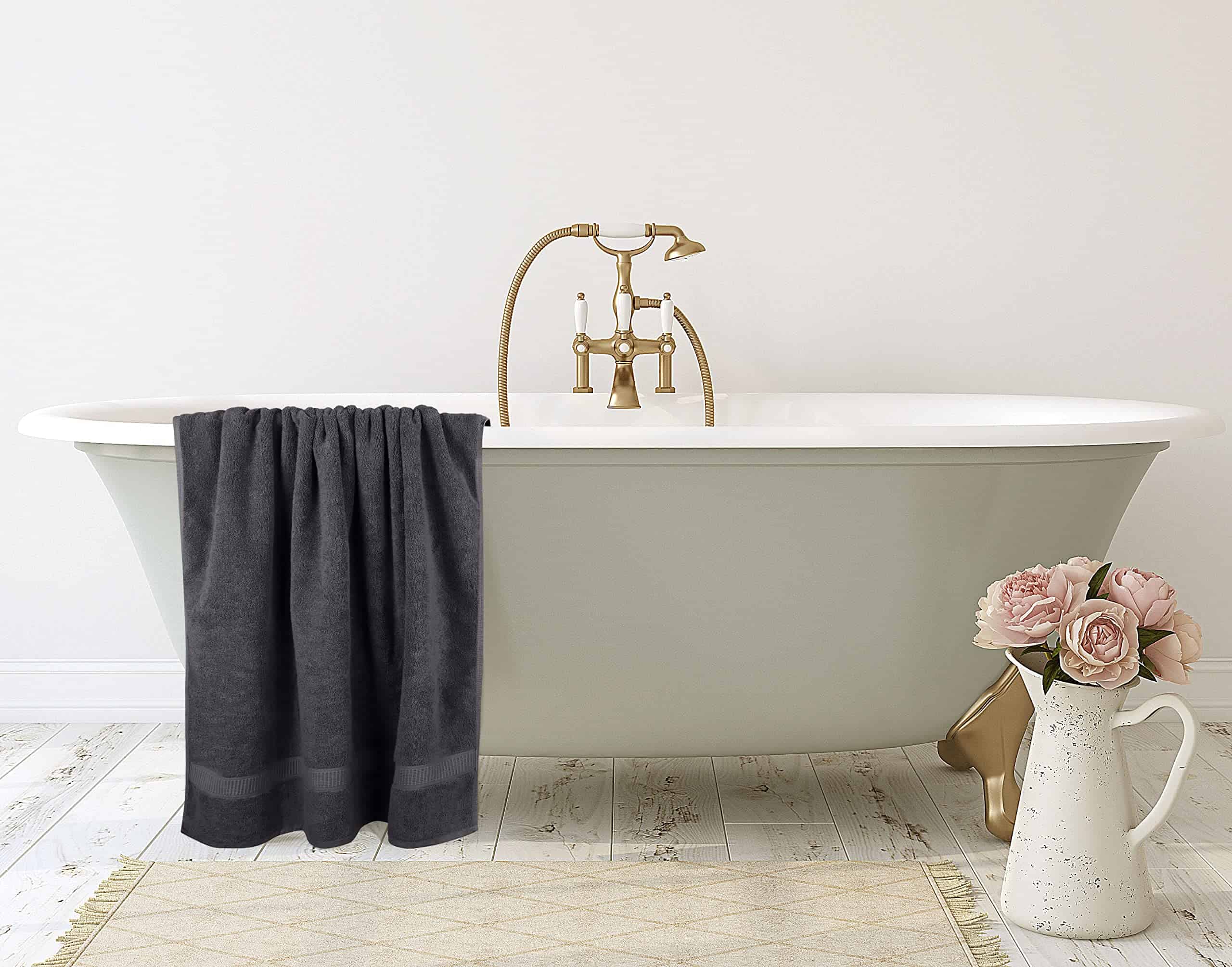 Utopia Towels Luxurious Jumbo Bath Sheet 2 Piece, Super Soft Hotel Quality Towel (35 x 70 Inches, Grey)