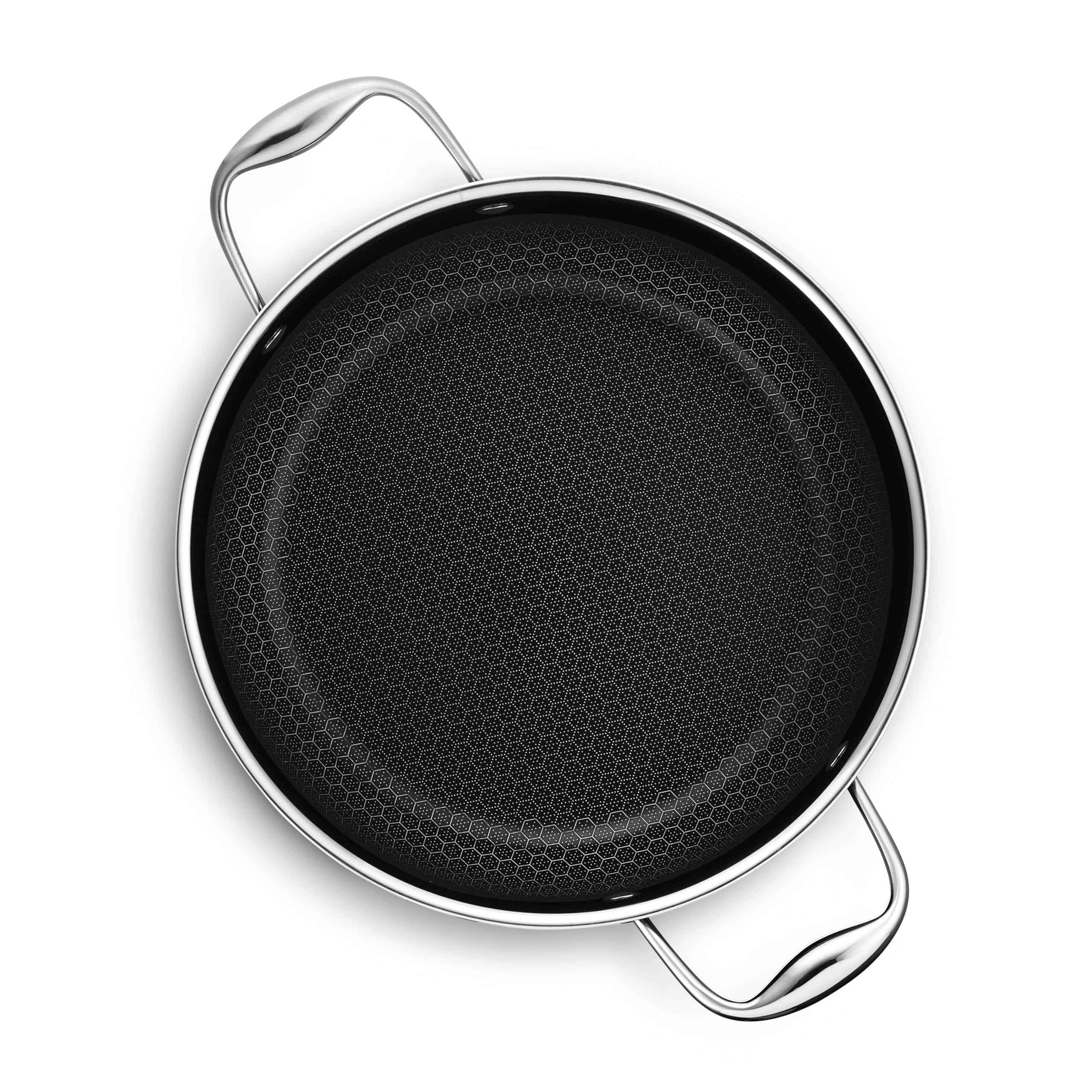 HexClad Hybrid Nonstick Dutch Oven, 5-Quart, Stainless Steel Lid, Dishwasher-Friendly and Oven-Safe Up to 900°F