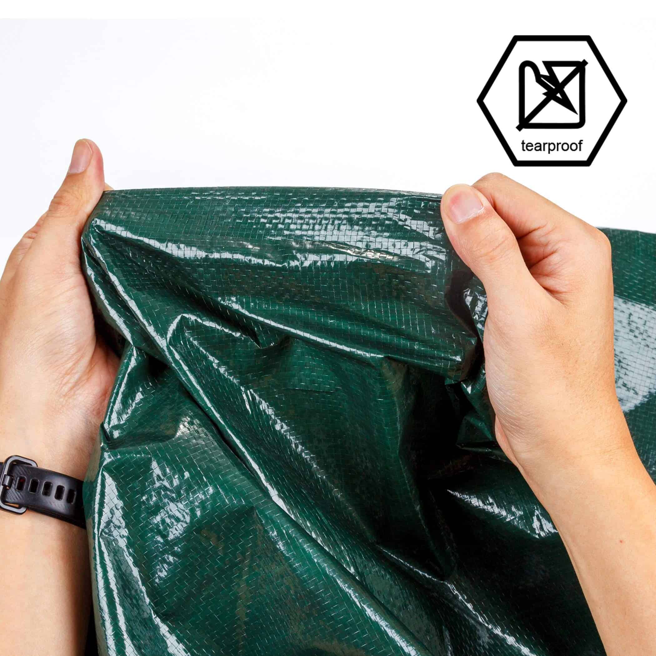 CARTMAN Finished Size 30x40 Feet Waterproof Green Tarp 8 Mil Thick, Multipurpose Protective Cover