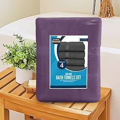 Utopia Towels 4 Pack Premium Bath Towels Set, 27 x 54 Inches, Plum