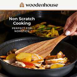 Wooden Spoons for Cooking, 10 Pcs Wooden Cooking Utensils Set – Wooden Utensil Set for Nonstick Pans & Cookware