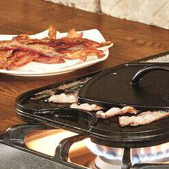 Lodge LPGI3 Cast Iron Reversible Grill/Griddle, 20-inch x 10.44-inch, Black