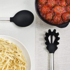 BESTZMWK Kitchen Utensil Set-Silicone Cooking Utensils-33 Kitchen Gadgets & Spoons for Nonstick Cookware, Black