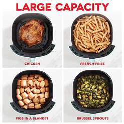 DASH Tasti-Crisp Electric Air Fryer Oven, 6 Qt. Family Size, Aqua - Auto Shut Off, Analog, 1700-Watt
