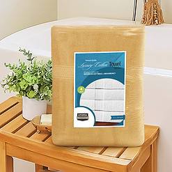 Utopia Towels 4 Pack Premium Bath Towels Set, 27 x 54 Inches, Beige