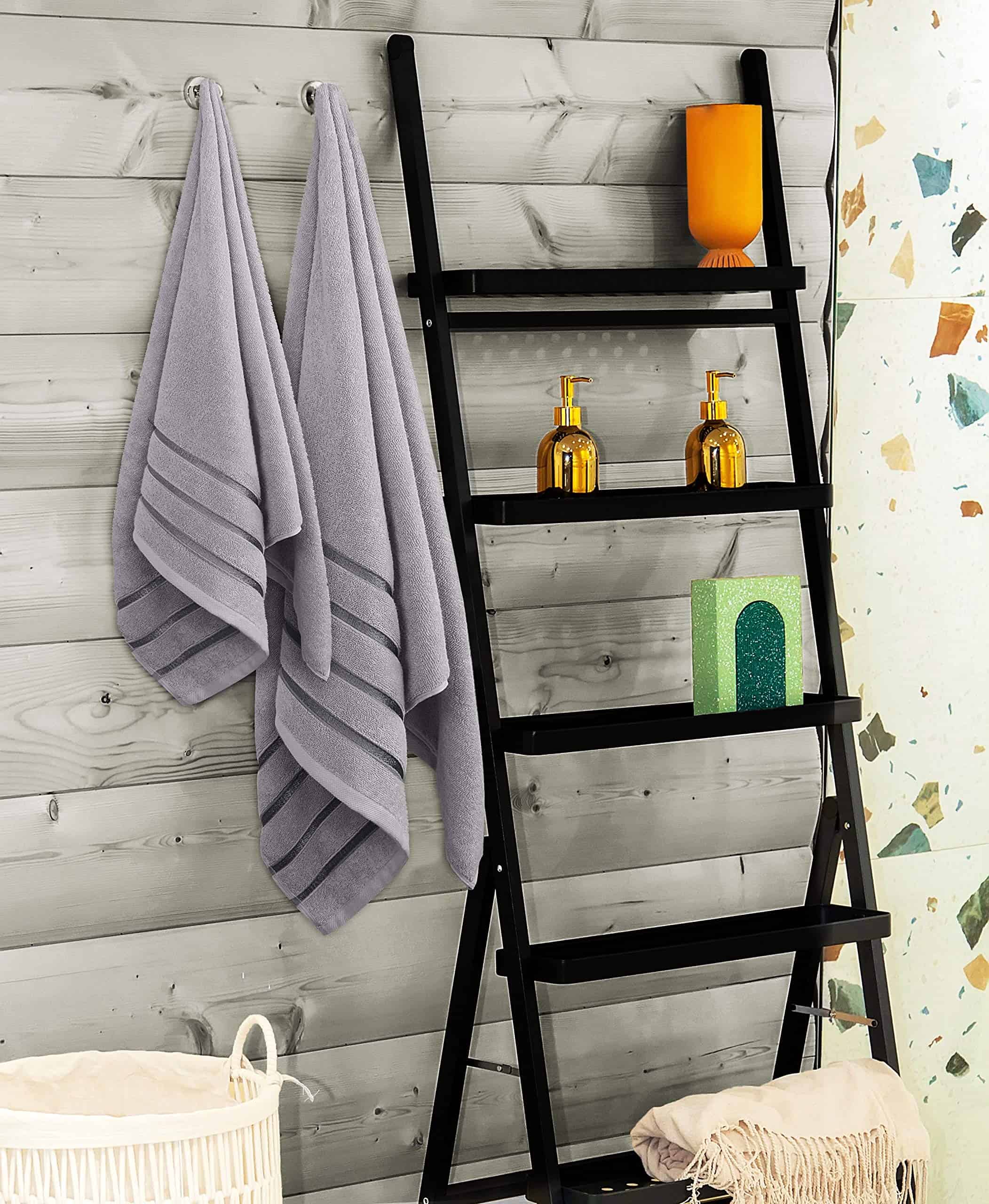 Utopia Towels 8-Piece Luxury Towel Set, 2 Bath Towels, 2 Hand Towels, and 4 Wash Cloths, (Cool Grey)