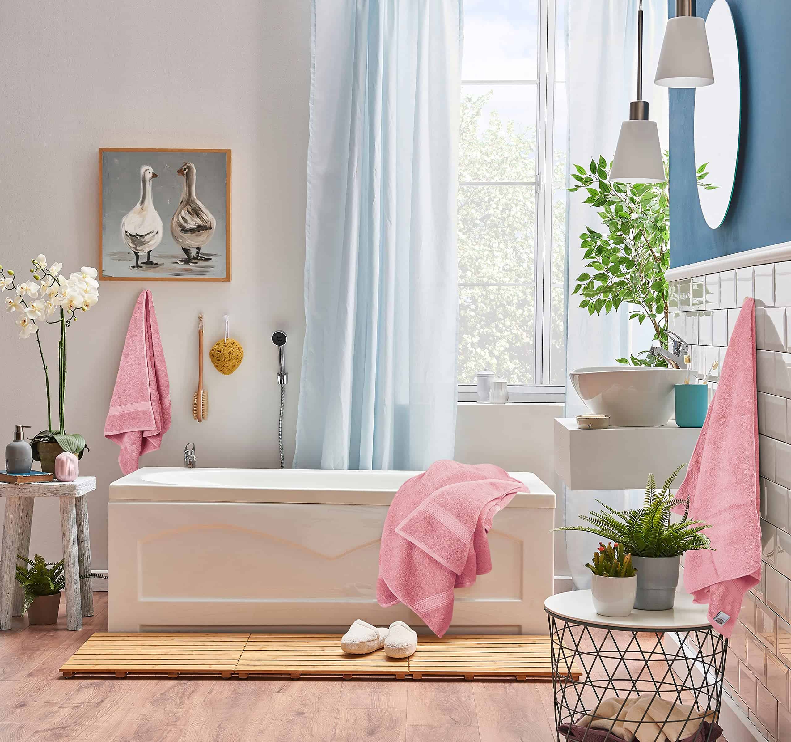 Utopia Towels 8-Piece Premium Towel Set, 2 Bath Towels, 2 Hand Towels, and 4 Wash Clothsm, Dusty Pink
