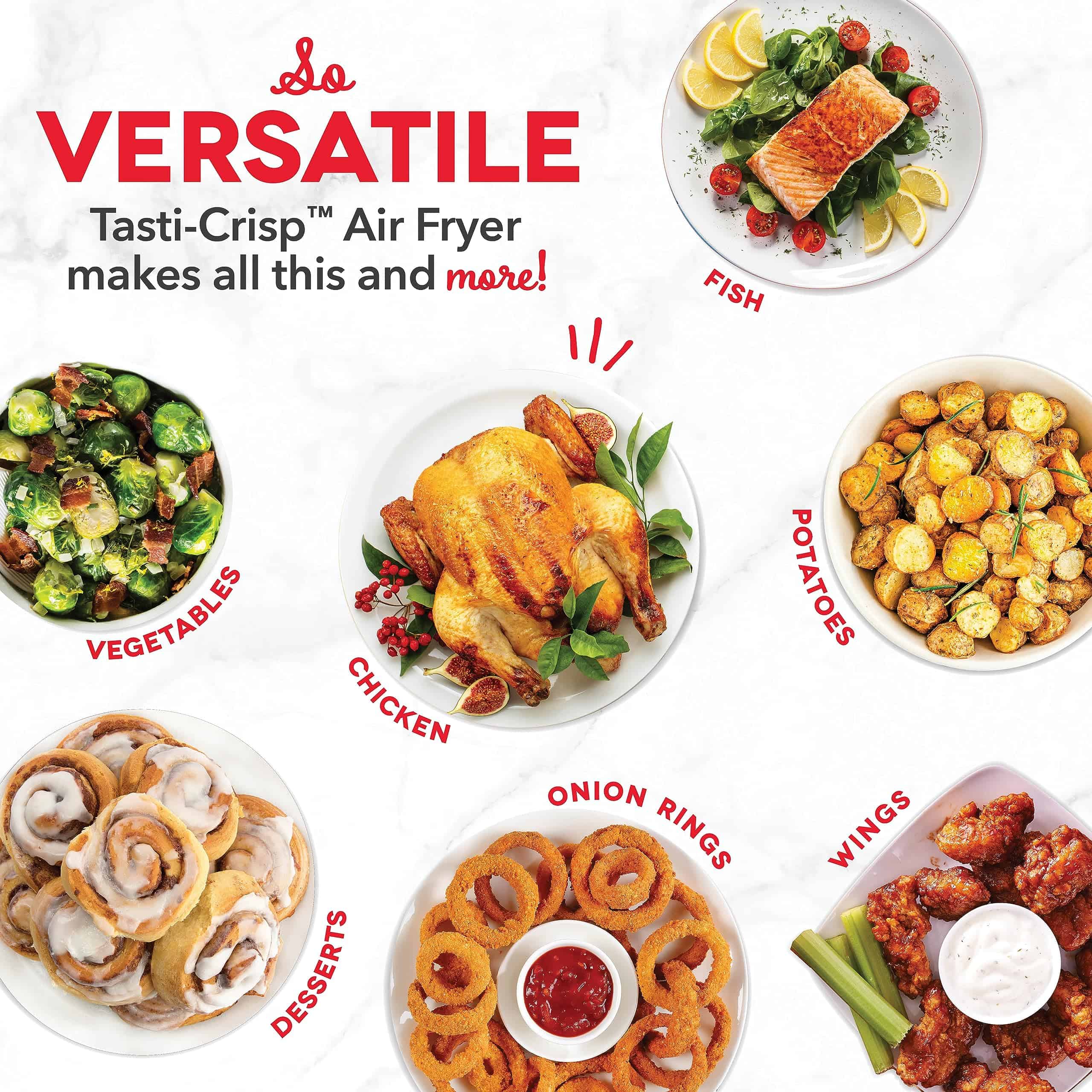 DASH Tasti-Crisp Electric Air Fryer Oven, 6 Qt. Family Size, Aqua - Auto Shut Off, Analog, 1700-Watt