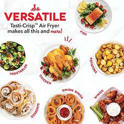 DASH Tasti-Crisp Electric Air Fryer Oven, 6 Qt. Family Size, Black, 1700-Watt