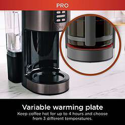 Ninja DCM201BK Programmable XL 14-Cup Coffee Maker PRO, 14-Cup Glass Carafe, Freshness Timer, Black Stainless Steel