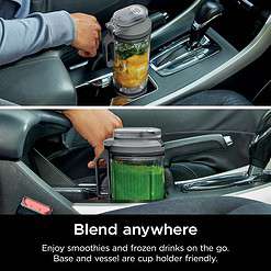 Ninja BC251GY Blast Max, Portable Blender + Twist & Go, Personal Blender, Dishwasher Safe, Leakproof, Grey