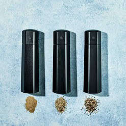 HexClad HexMill Pepper Grinder, Professional Grade Heavy Duty, Refillable, Aluminum Matte Black, Adjustable Ten Coarse Grind Settings
