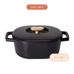 Beautiful 6 Quart Enamel Dutch Oven, Black Sesame by Drew Barrymore