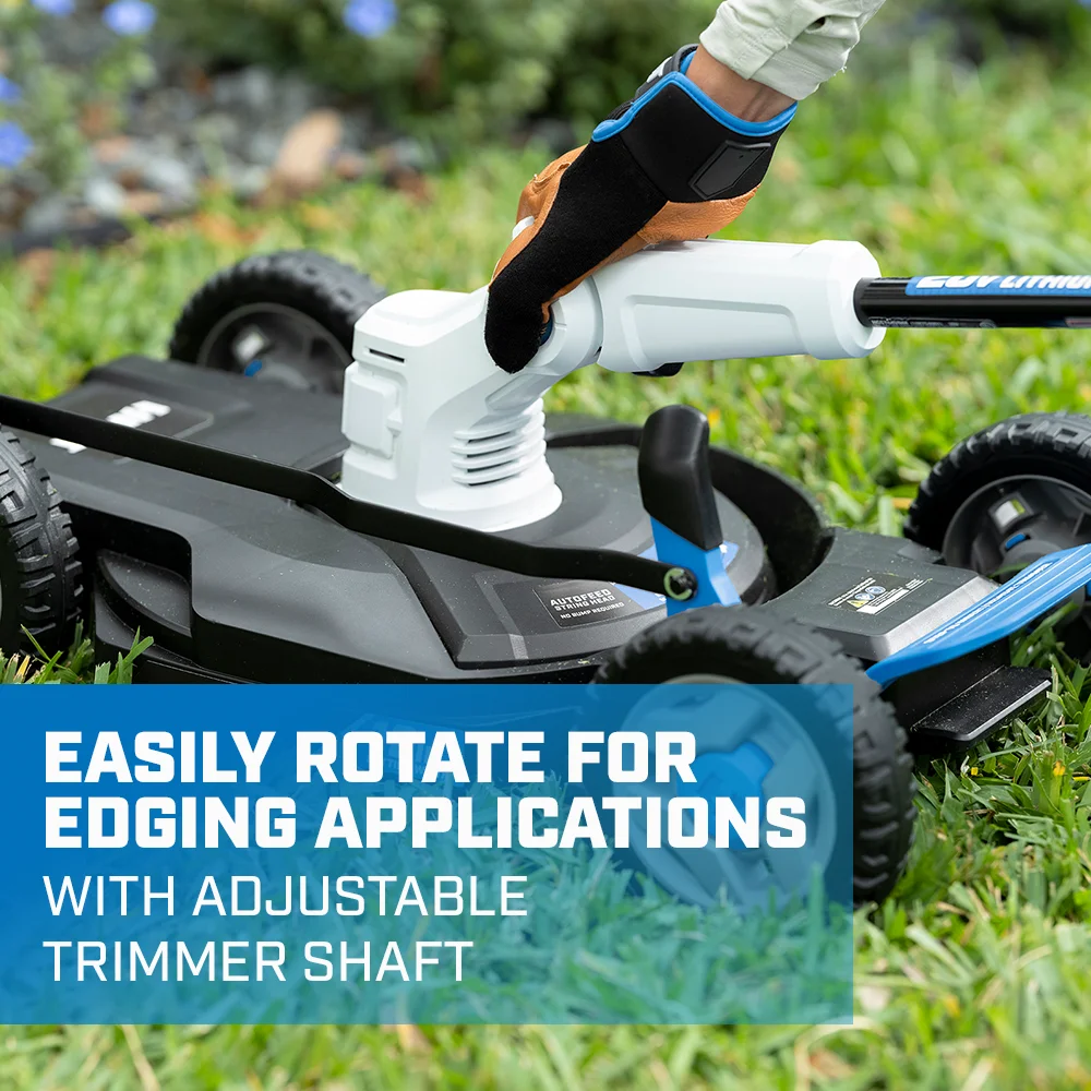 HART 20-Volt 12-inch Cordless Trim Mower Kit, (1) 4.0Ah Lithium-Ion Battery