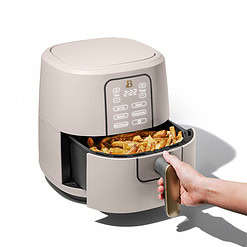 Beautiful 6 Qt Air Fryer with TurboCrisp Technology and Touch-Activated Display, Porcini Taupe by Drew Barrymore