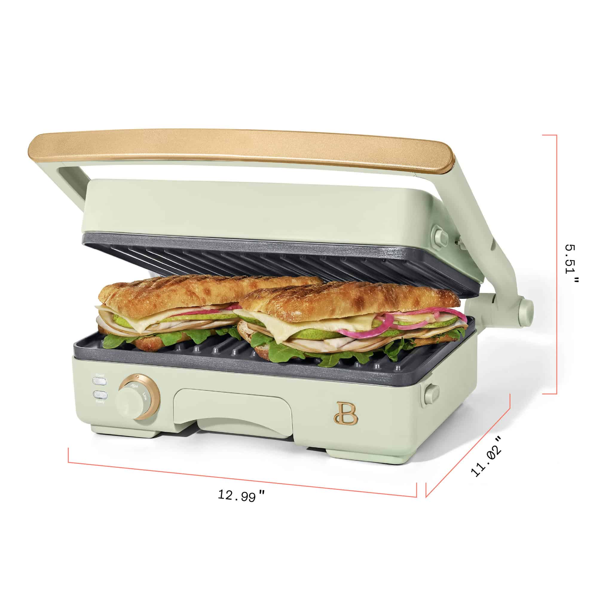Beautiful 2-in-1 Panini Press & Grill, Porcini Taupe by Drew Barrymore (Copy)