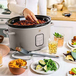 Beautiful 6 Qt Programmable Slow Cooker, Porcini Taupe by Drew Barrymore
