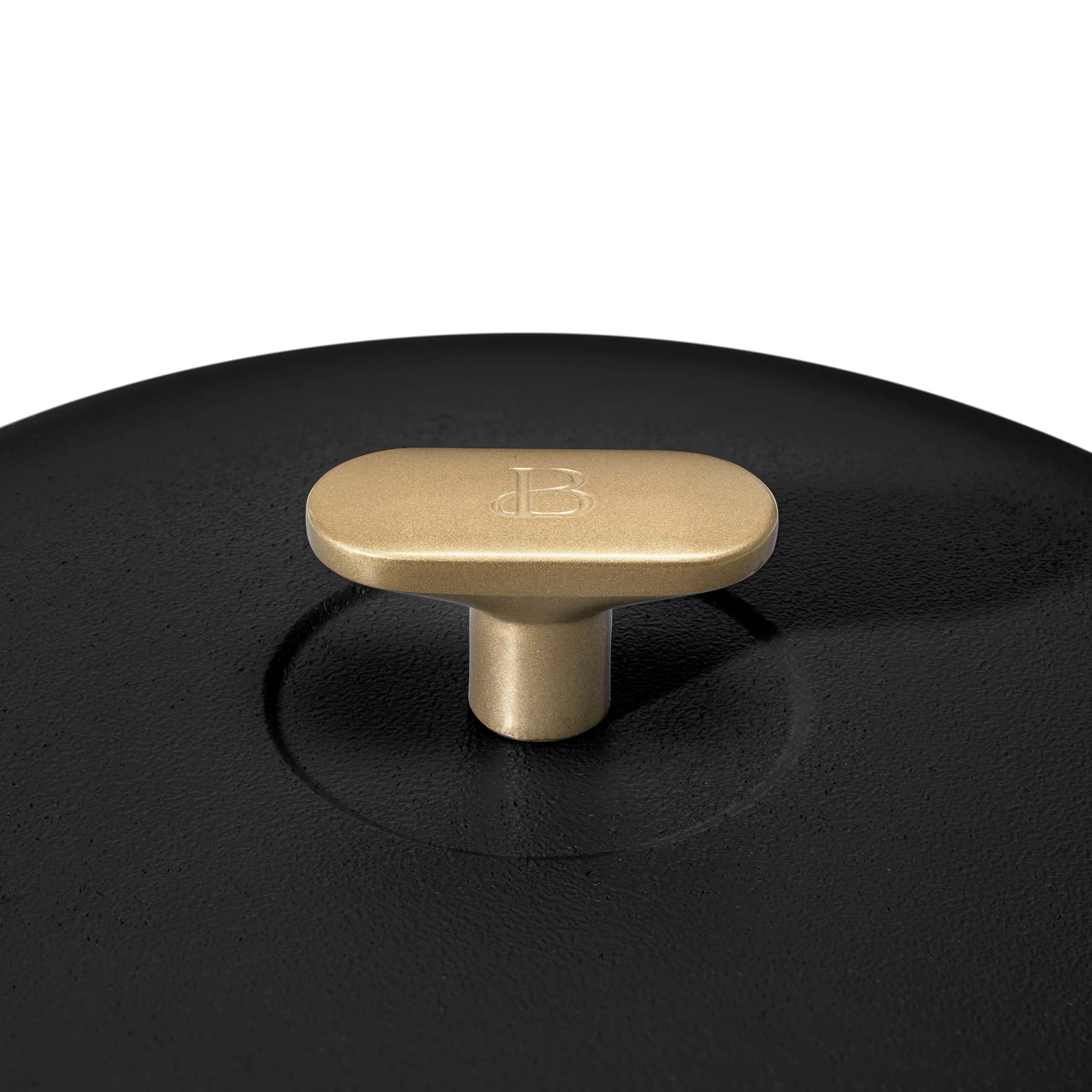 Beautiful All-in-One 4 QT Hero Pan with Steam Insert, 3 Pc Set, Black Sesame by Drew Barrymore