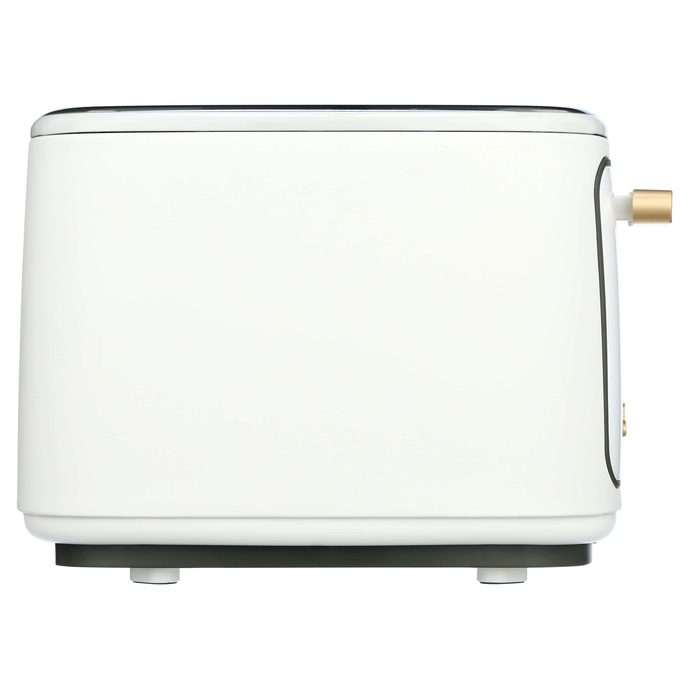 Beautiful 2 Slice Toaster with Touch-Activated Display, White Icing by Drew Barrymore