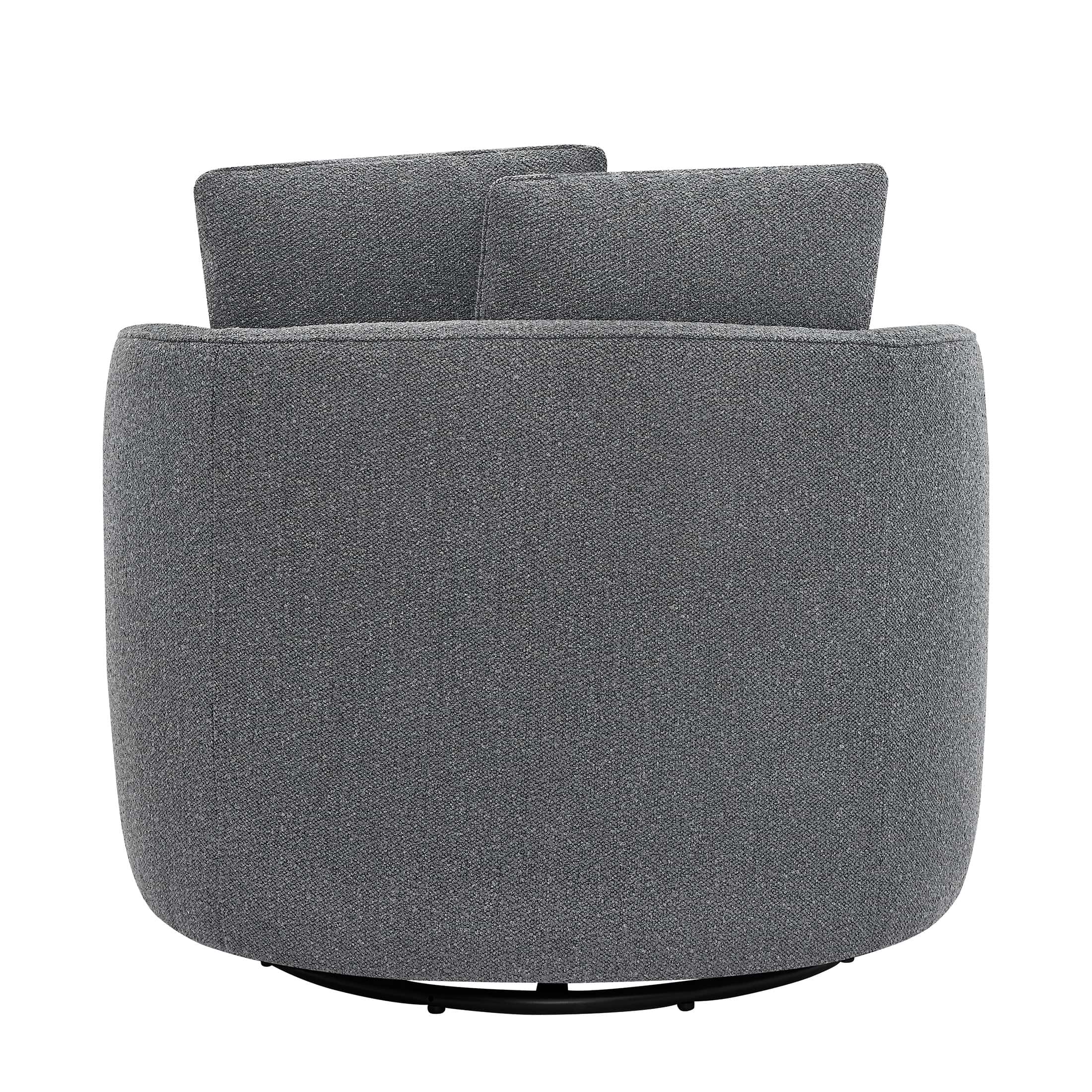 Beautiful Drew Kids Accent Chair by Drew Barrymore, Charcoal Bouclé Fabric