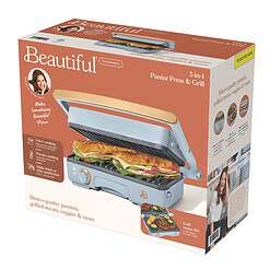 Beautiful 2-in-1 Panini Press & Grill, Cornflower Blue by Drew Barrymore