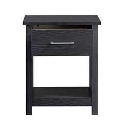 Mainstays Hillside Nightstand with Drawer, Black Finish