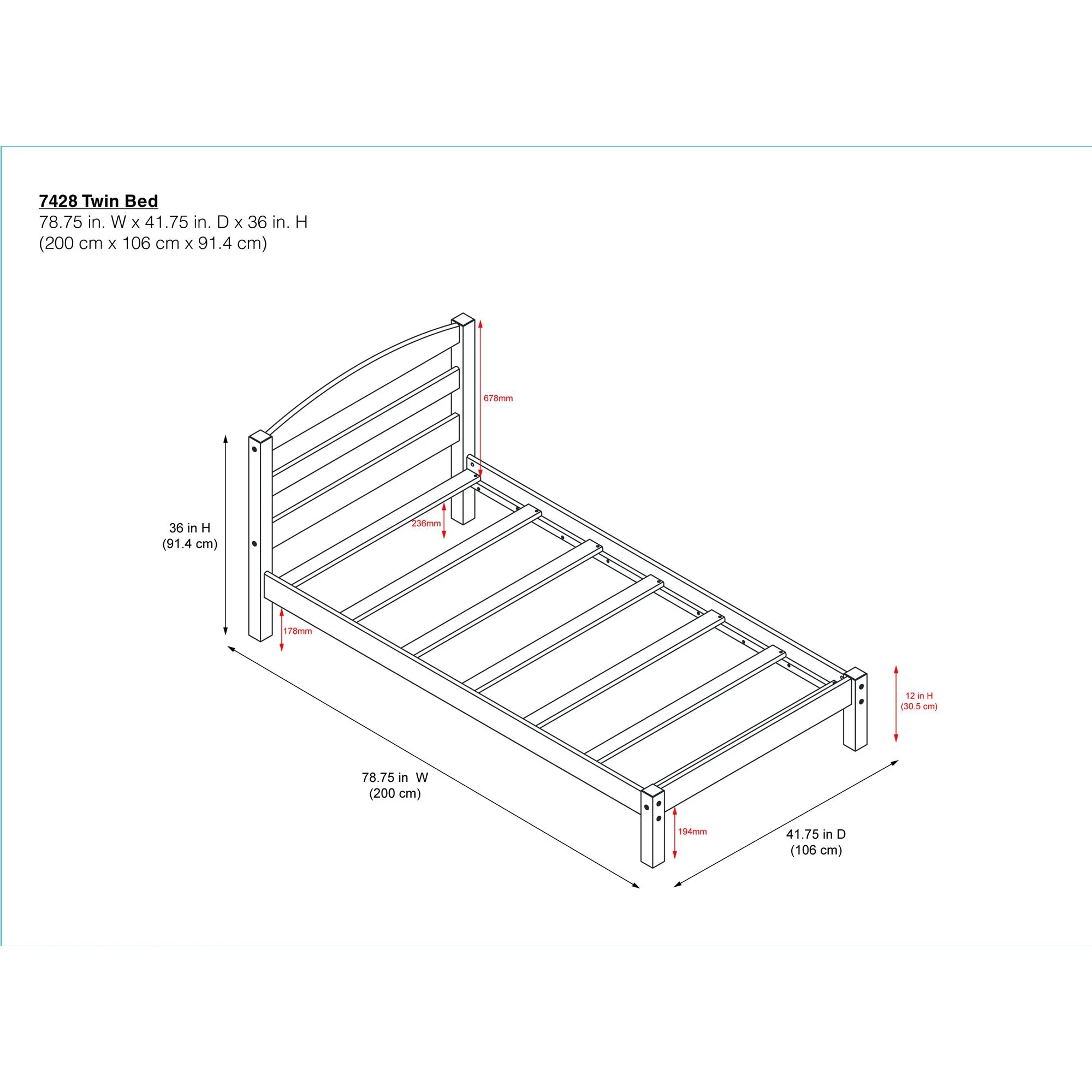 Better Homes & Gardens Leighton Kids Twin Size Bed, Wood Platform Bed Frame, Off-White