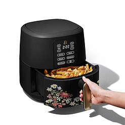 Beautiful 6 Qt Air Fryer with TurboCrisp Technology and Touch-Activated Display, Wildflower by Drew Barrymore, Black