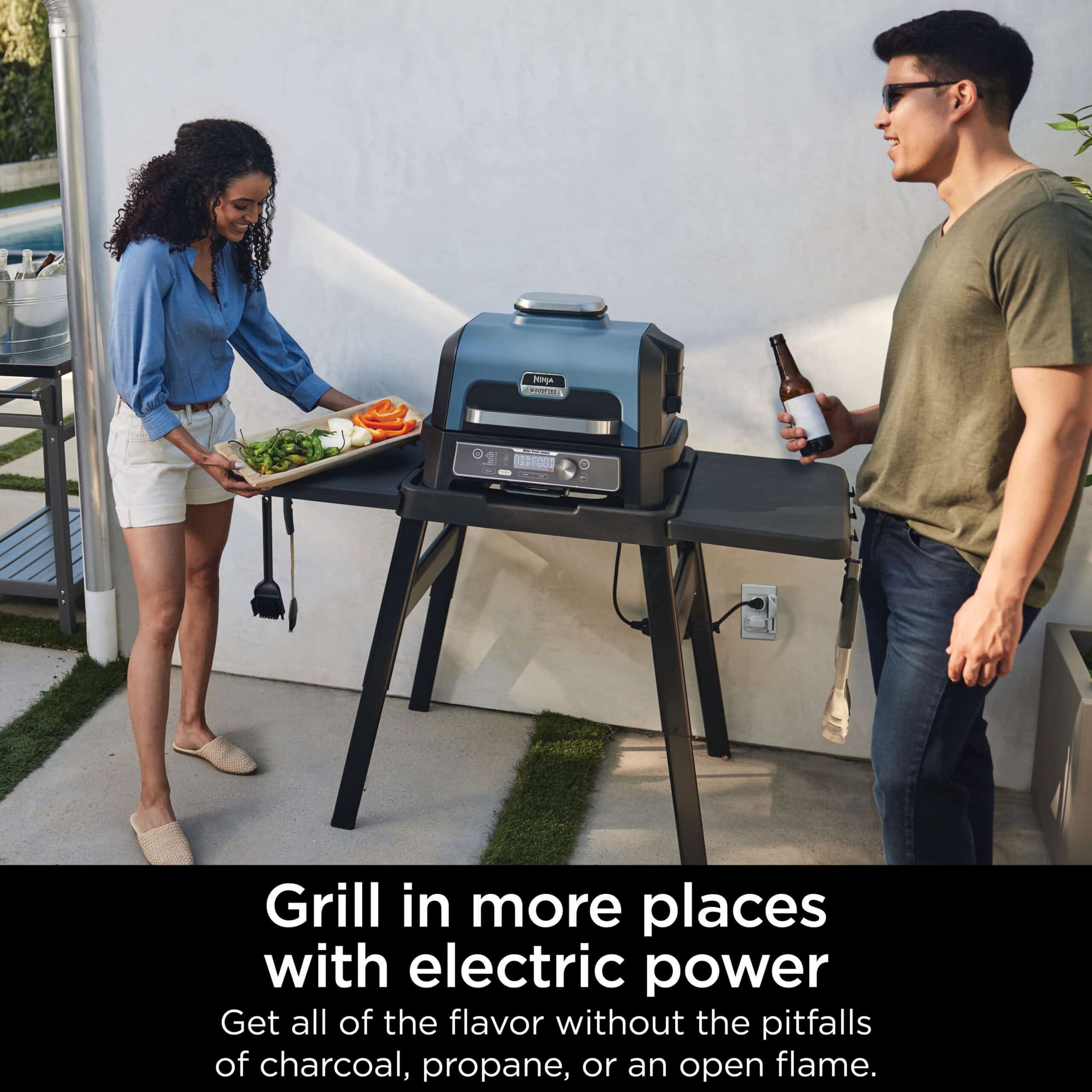 Ninja Woodfire ProConnect XL 180 sq in 1760 Watts Electric Outdoor