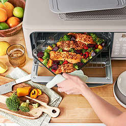 Beautiful Infrared Air Fry Toaster Oven, 9-Slice, 1800 W, Porcini Taupe by Drew Barrymore