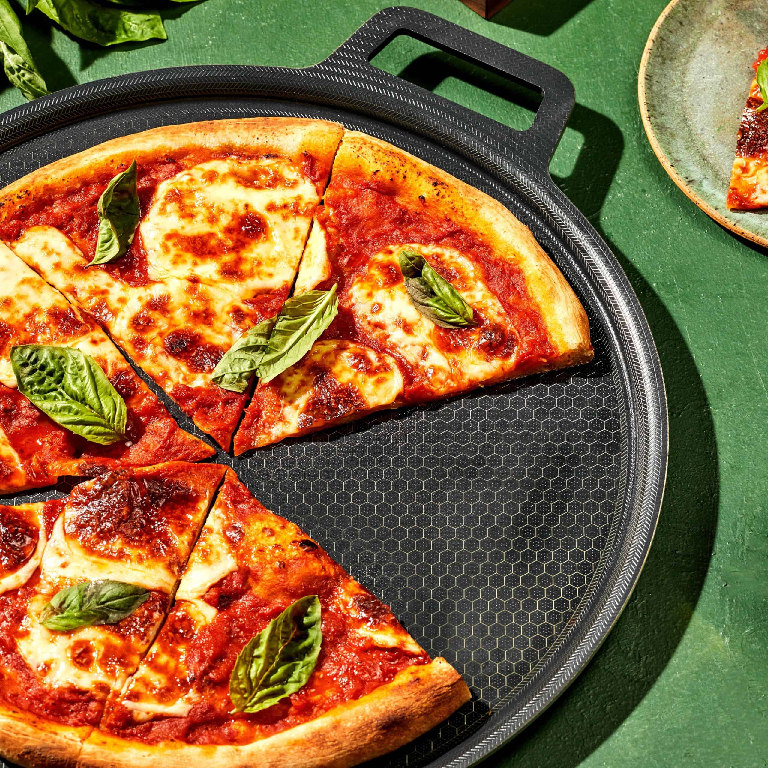 HexClad Hybrid Nonstick Pizza Steel for Pizzas and Flatbreads Up to 14", Dishwasher-Friendly, BBQ and Oven-Safe Up to 900°F