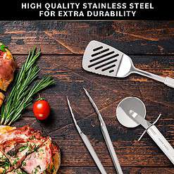 Home Hero Stainless Steel Kitchen Utensils Set - Nonstick Stainless Steel Cooking Utensils Set (54 Pcs)