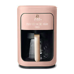Beautiful 14-Cup Programmable Drip Coffee Maker with Touch-Activated Display, Rose by Drew Barrymore