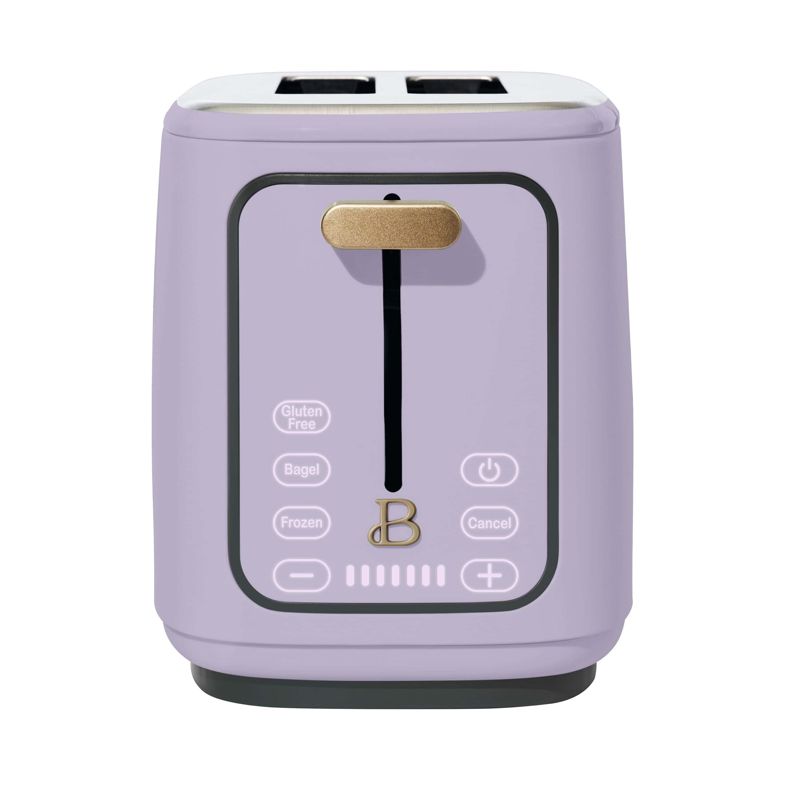Beautiful 2 Slice Toaster with Touch-Activated Display, Lavender by Drew Barrymore