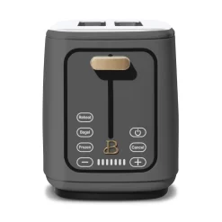 Beautiful 2 Slice Toaster with Touch-Activated Display, Oyster Gray by Drew Barrymore