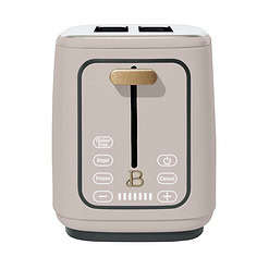 Beautiful 2 Slice Toaster with Touch-Activated Display, Porcini Taupe by Drew Barrymore