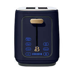 Beautiful 2 Slice Toaster with Touch-Activated Display, Starry Night by Drew Barrymore, Blue