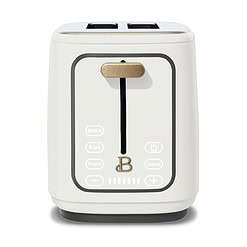 Beautiful 2 Slice Toaster with Touch-Activated Display, White Icing by Drew Barrymore