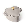 Beautiful 2QT Cast Iron Heart Dutch Oven, Porcini Taupe by Drew Barrymore