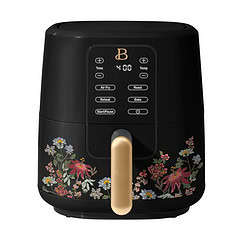 Beautiful 3 Qt Air Fryer with TurboCrisp Technology, Wildflower by Drew Barrymore, Black