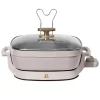 Beautiful 5 in 1 Electric Skillet - Expandable up to 7 Qt with Glass Lid, Porcini Taupe by Drew Barrymore